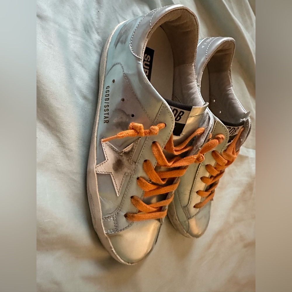 Golden Goose Superstar Sneakers with Metallic Accents